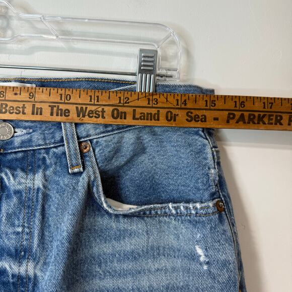 Agolde Light Blue Straight Leg Jeans - Picture 7 of 10